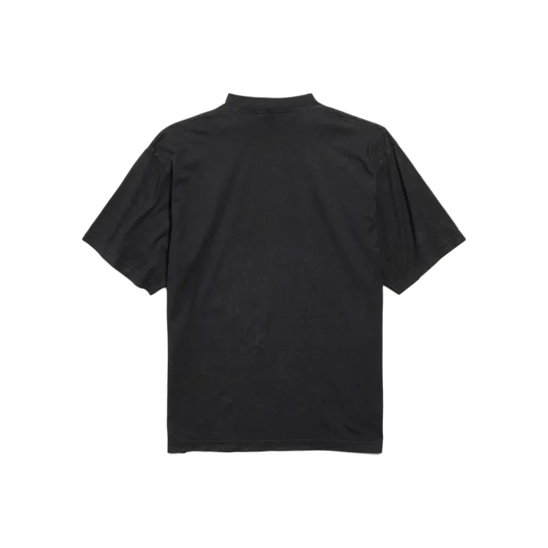 Balenciaga SS25 T Shirt Regular Fit Unisex Black-1