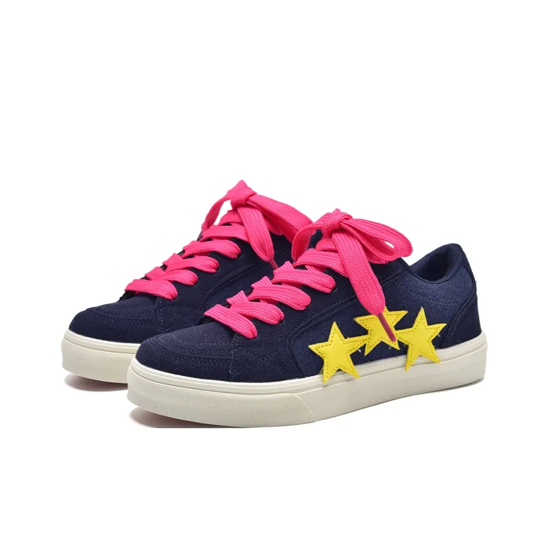 T628 Stars Puffy Shoes Slip Resistant, Abrasion Resistant, Lightweight Low Top Skateboard Shoes Unisex-9