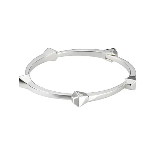 GUCCI 925 Sterling Silver Bangles Women's Silver