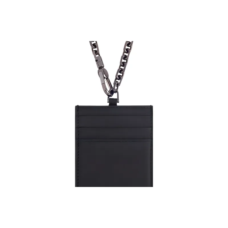 BVLGARI Serpenti Forever Calfskin Card Holder Women's Black-3