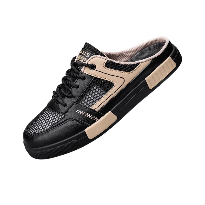 AiJP Rubber Sole Abrasion Resistant Slip Resistant Quick Dry Closed Toe Slippers Men's-12
