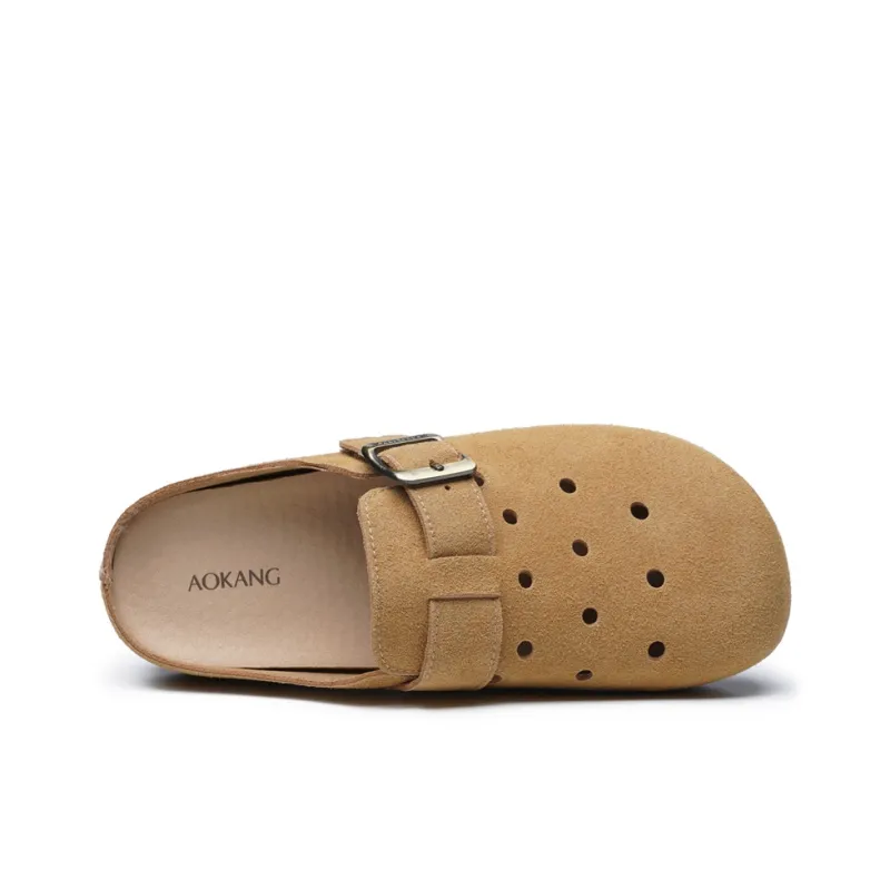 AOKANG Rubber Sole Slip Resistant Closed Toe Slippers Women's-3