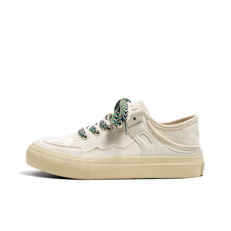 OUGLEMEN Slip Resistant And Abrasion Resistant Coverage Low Top Canvas Shoes Men's Box-6