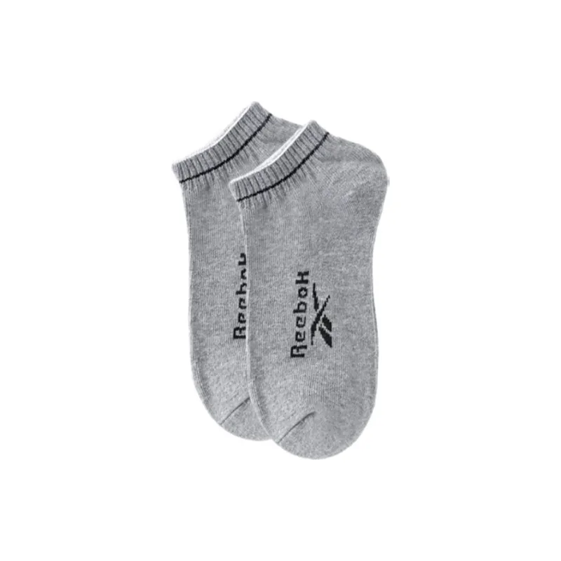 Reebok No Show Socks Unisex 2 Pack Light Gray-2