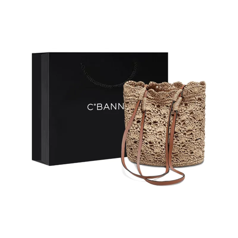 C°BANNER Fabric Tote Bag, Shoulder Bag Medium Size Women's Ecru/Khaki-5