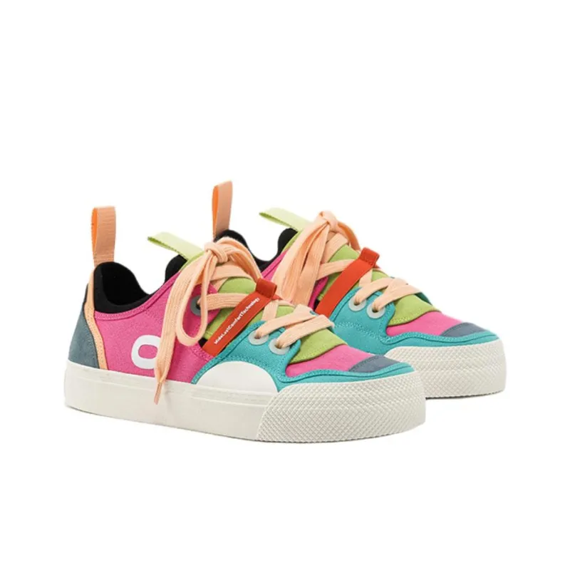 OETZI Corkcushion Abrasion Resistant Low Top Skateboard Shoes Unisex Multicolor-1