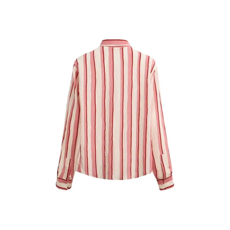 ZARA Shirts Men Pink/White-1