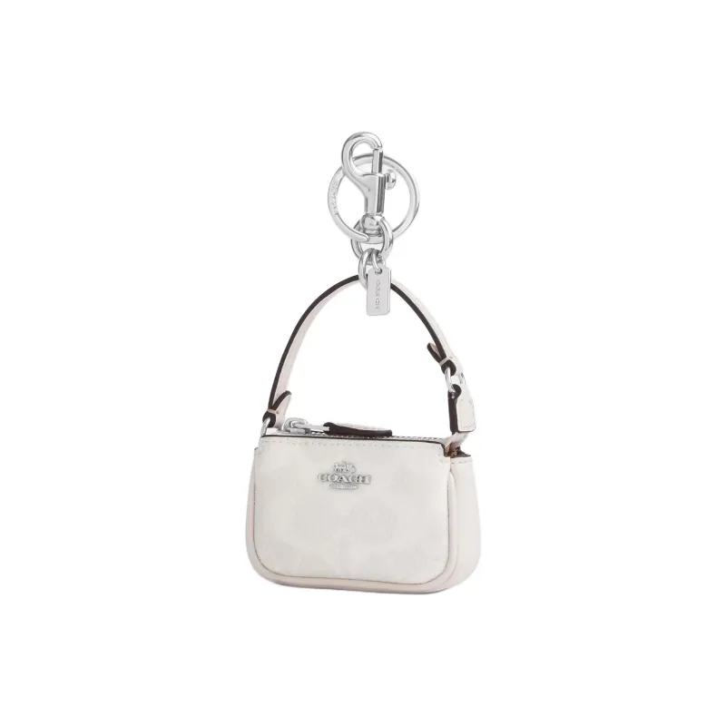 COACH Nolita Canvas Coin Purse Mini Women's White-0
