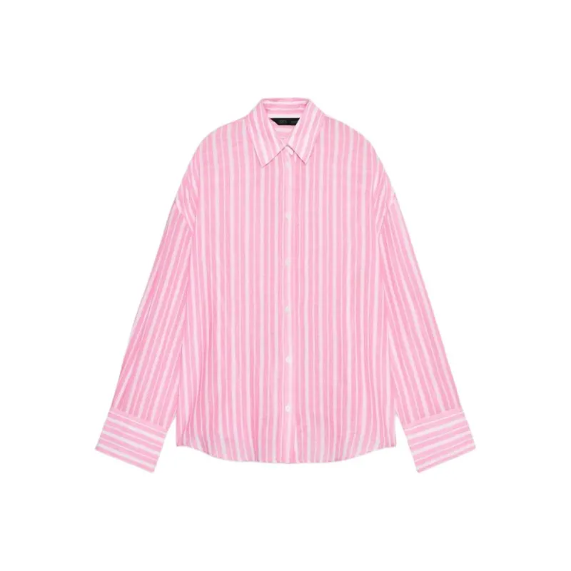 ZARA Shirts Women's Pink/White-0