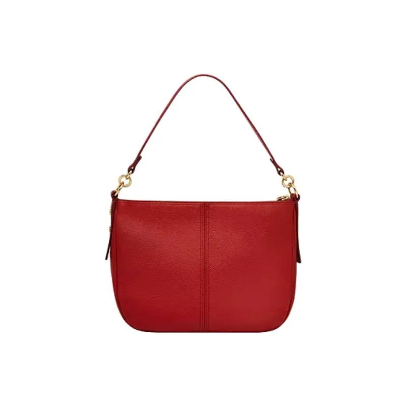 FOSSIL Leather Crossbody Handbag Regular Women's Red-1