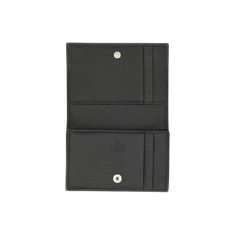 Valentino GARAVANI Leather Wallet Men's Black-2