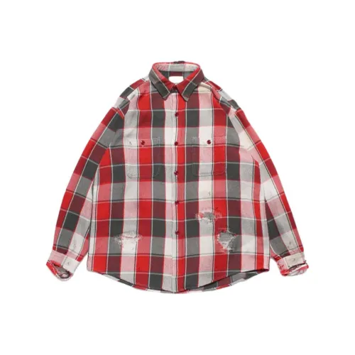 Bowwow SS25 【C30 5th ANNIVERSARY ITEM】5th ANNIV. REPAIR AGEING FLANNEL Shirt Unisex