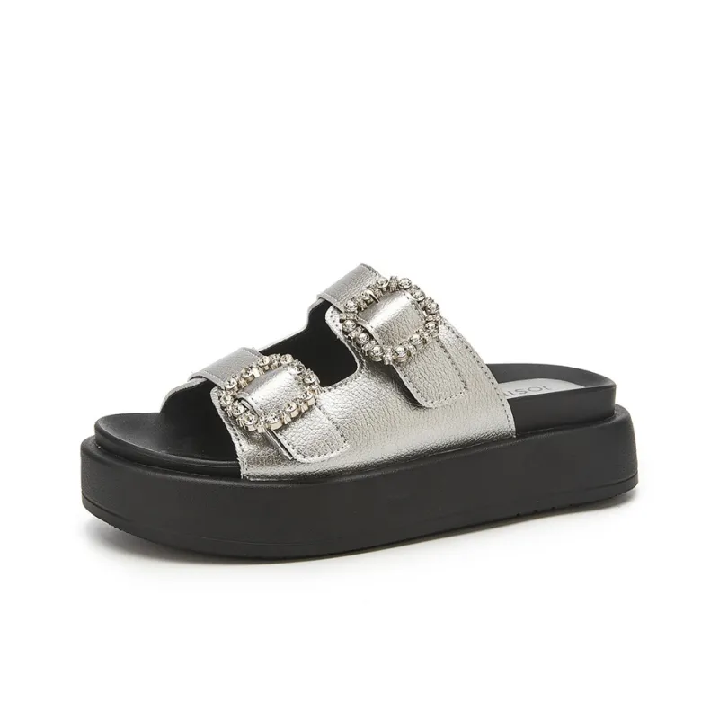 JOSINY PVC Polyvinyl Chloride Slide Slippers Women's-5