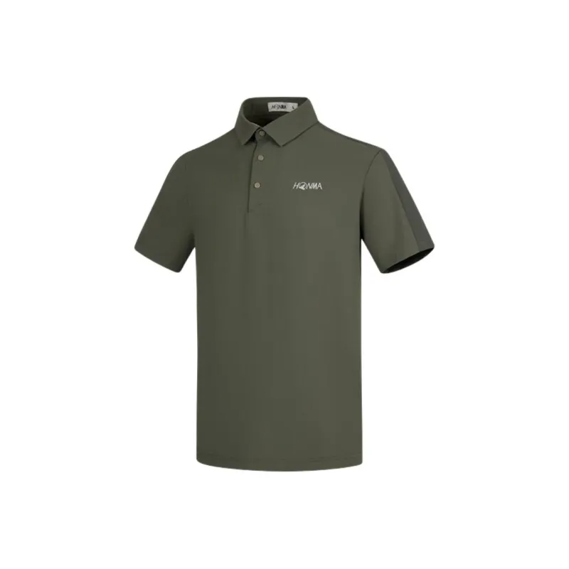 HONMA Polo Shirt Men's Olive Green-0