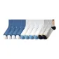 4 blue + 4 white + 2 light gray