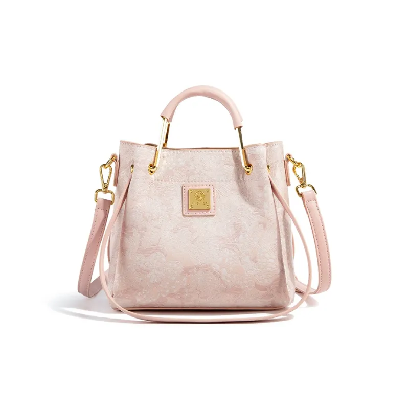 TAMATHA Polyurethane Synthetic Leather Handbag Women's Embroidery Powder-4
