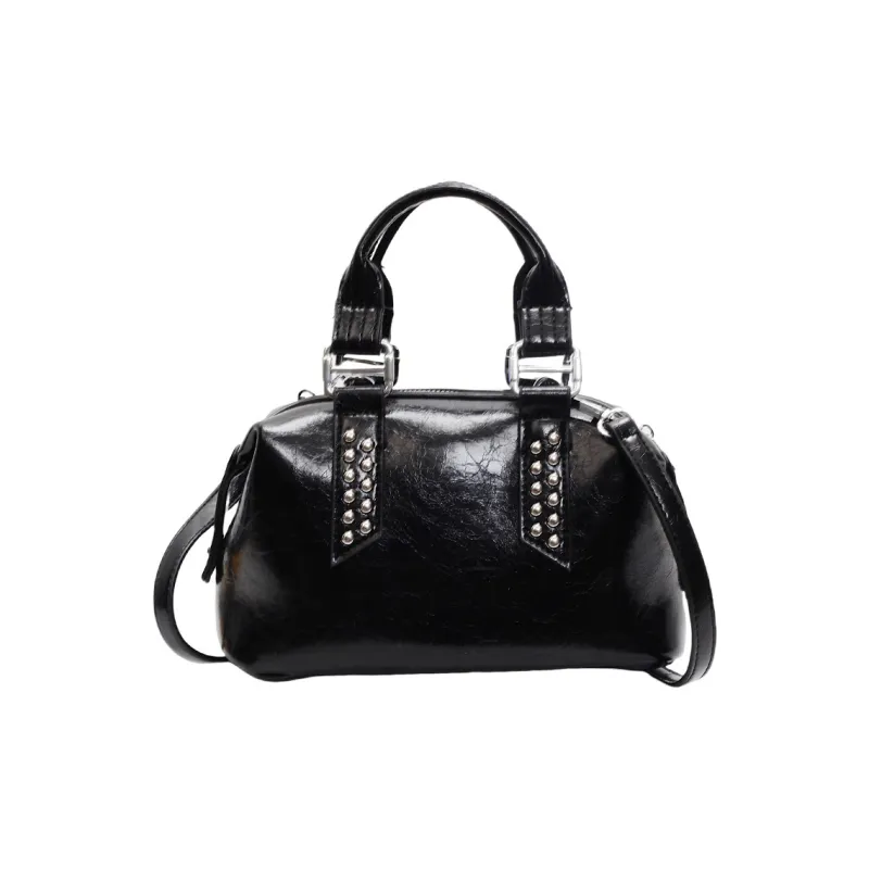 TOUTSEUL YOLO PU Boston Bag Handbag Women's Black/Coffee/Burgundy-0