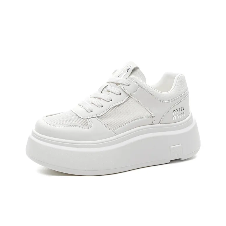 PLO CART Abrasion Resistant, Lightweight, And Breathable Low Top Skateboard Shoes Women's White-0