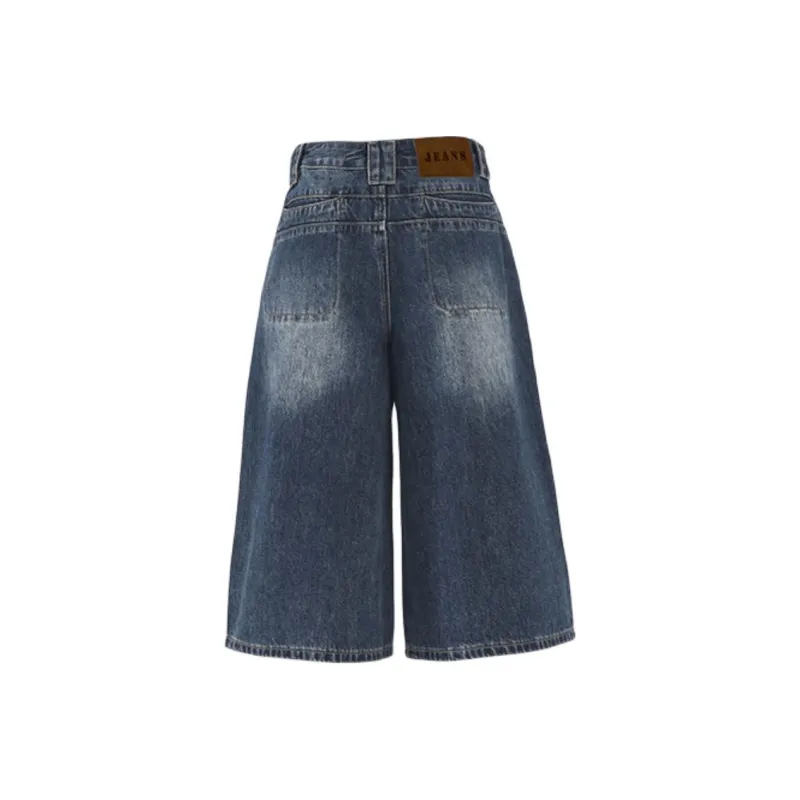 OROI Denim Shorts Women's Blue Gray Seven Quarter-1