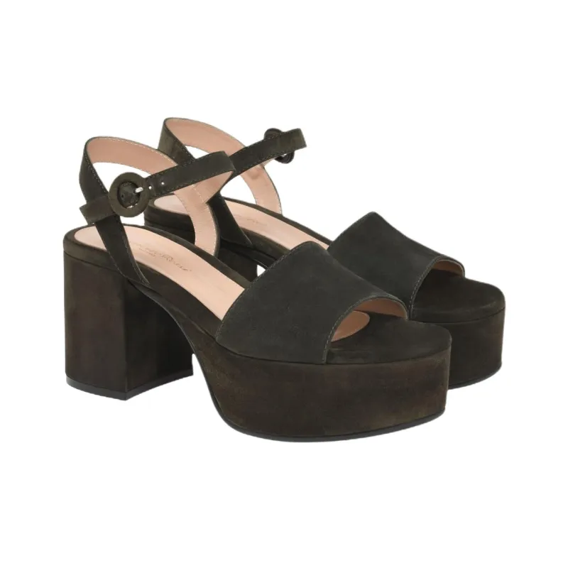 GIANVITO ROSSI Carol One Strap Sandals 7.5cm Women's Green-2