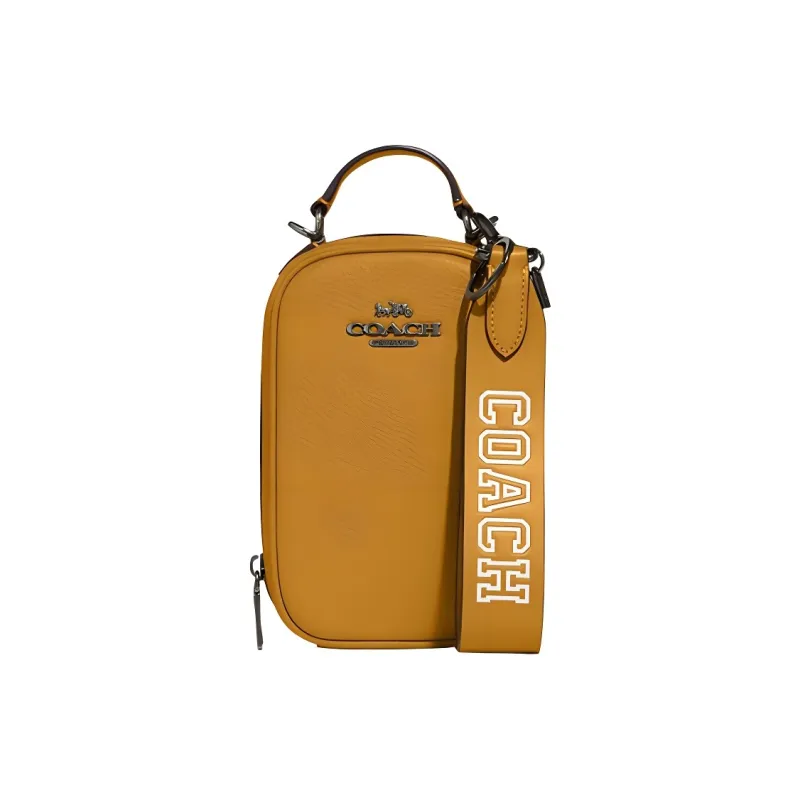 COACH Refined Calfskin Keychain Bag Charm Bag Accessory Men's Colchicum-1