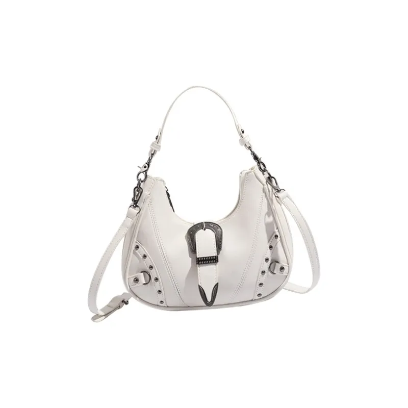 Jade En Plus PU Portable Crossbody Bag, Shoulder Bag Regular Women's Ivory White-2
