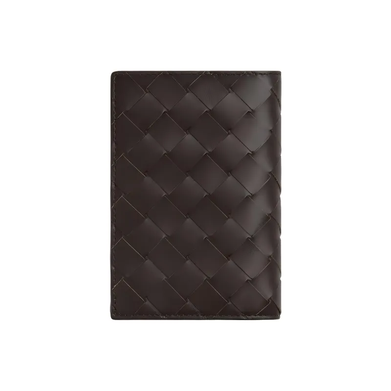 Bottega Veneta Intrecciato Cow Leather Passport Holder Women's Brown-2