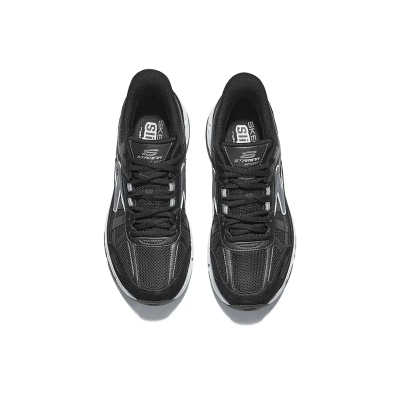 Skechers SPORT MENS Coverage Low Top Chunky Sneakers Men's Black-1