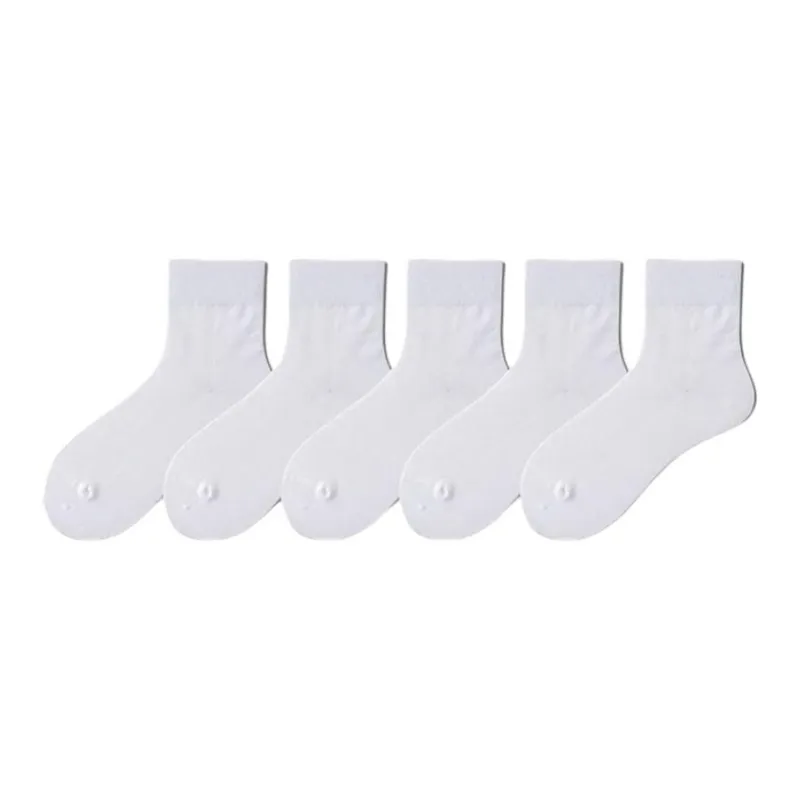 MIANWUQI Mid Calf Socks Unisex 5 Pack-9