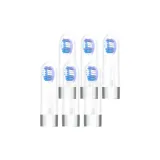 Quality Cushioning Transparent Bright White Toothbrush Head Transparent Tube Packaging 6 Pcs