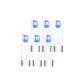 Premium Cushioning Transparent Bright White Toothbrush Heads with Transparent Tube, 6 Pcs