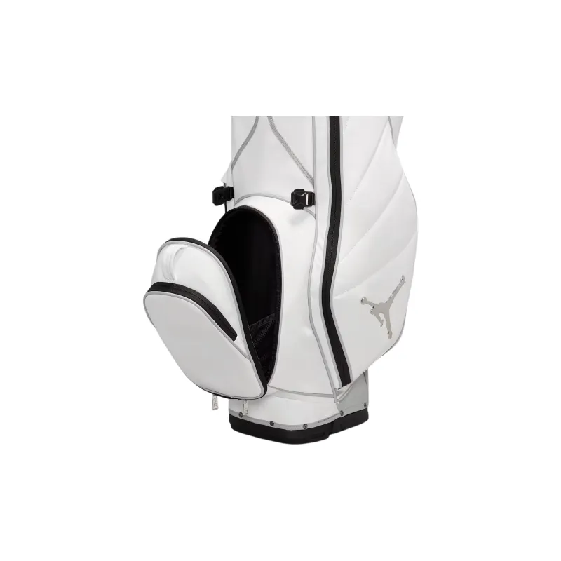 Jordan Fade Away Synthetic Leather Golf Bag For Travel Storage Bag Men's White & Wolf Gray & Metal Silver-7