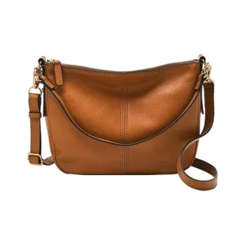 FOSSIL Leather Shoulder Bag, Crossbody Bag, Handbag Women's Light Brown