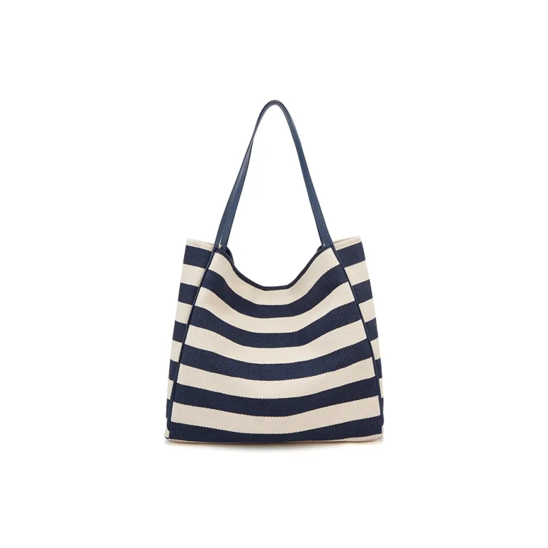 ELLE Fabric Tote Bag, Shopping Bag, Shoulder Bag Women's Blue-2