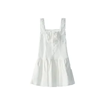 Wen Shan Slip Dress Women's White