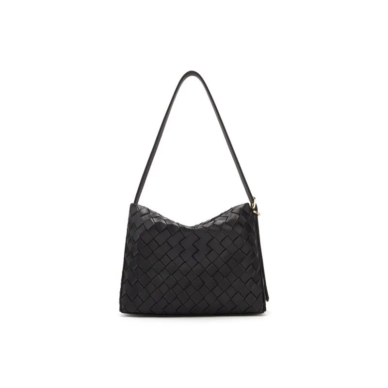 ELLE Synthetic Leather Shoulder Bag Regular Women's White/Black-7
