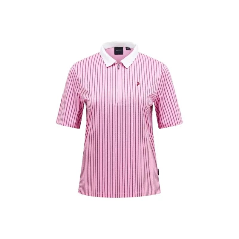 PEAK PERFORMANCE Graphic Polo Shirt Women's Bright Coral-0