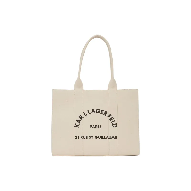 KARL LAGERFELD Recycled Cotton Tote Bag, Shopping Bag, Shoulder Bag Tubas Women's Natural-0