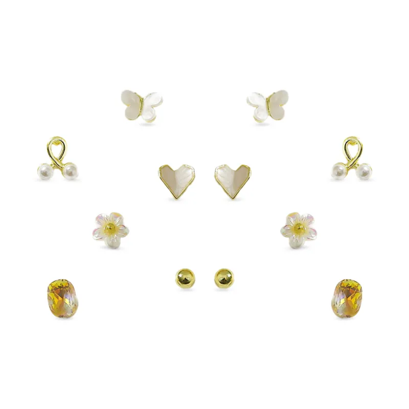 JOYDINNY Alloy Stud Earrings Women's-1
