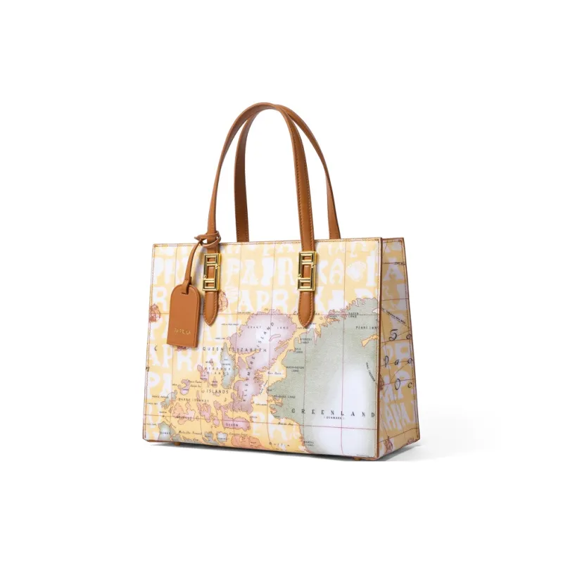 PAPRIKA Cow Leather With PVC Tote Bag, Shoulder Bag, Handbag Women's Multicolor-7