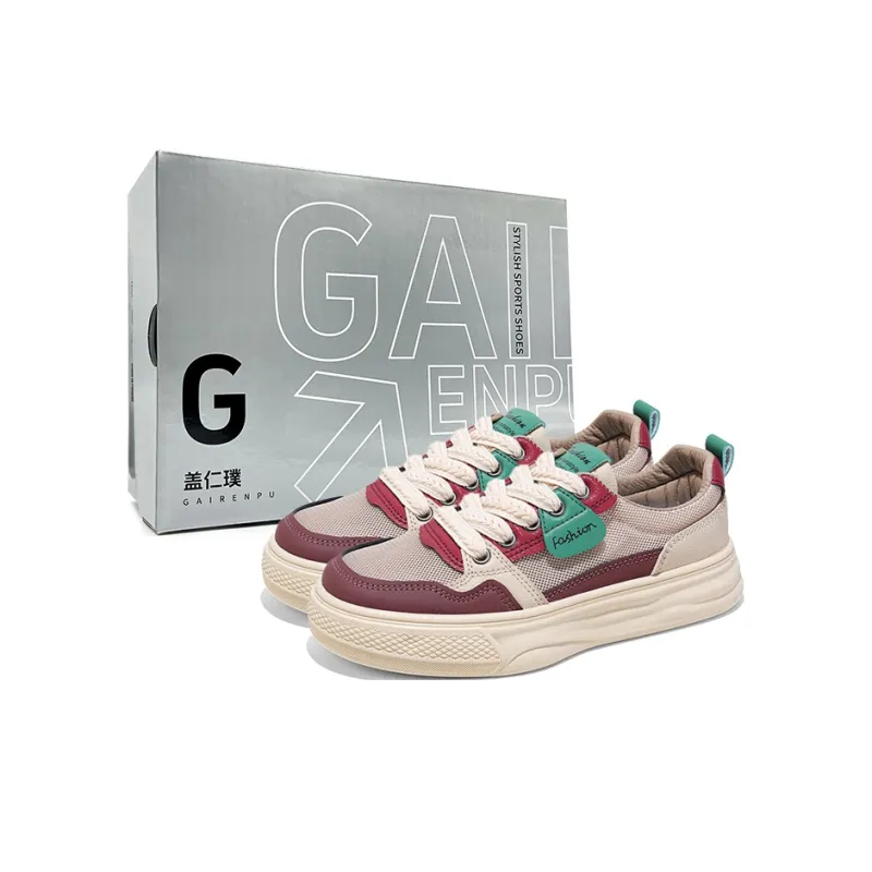 Gai Renpu Slip Resistant, Lightweight, And Breathable Low Top Skateboard Shoes Women's-0