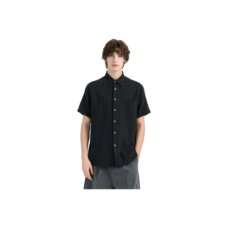 WILD LEADER Shirts Men Mysterious Black[CW51585A43]-0