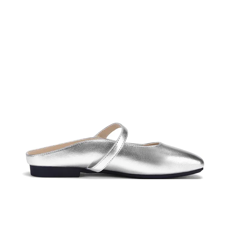 DAPHNE Slip Resistant Abrasion Resistant Closed Toe Slippers Women's Silver-2