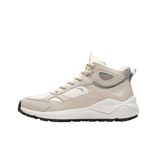 Anta Life Collection Slip Resistant Warm High Top Casual Shoes Women's Beige Khaki