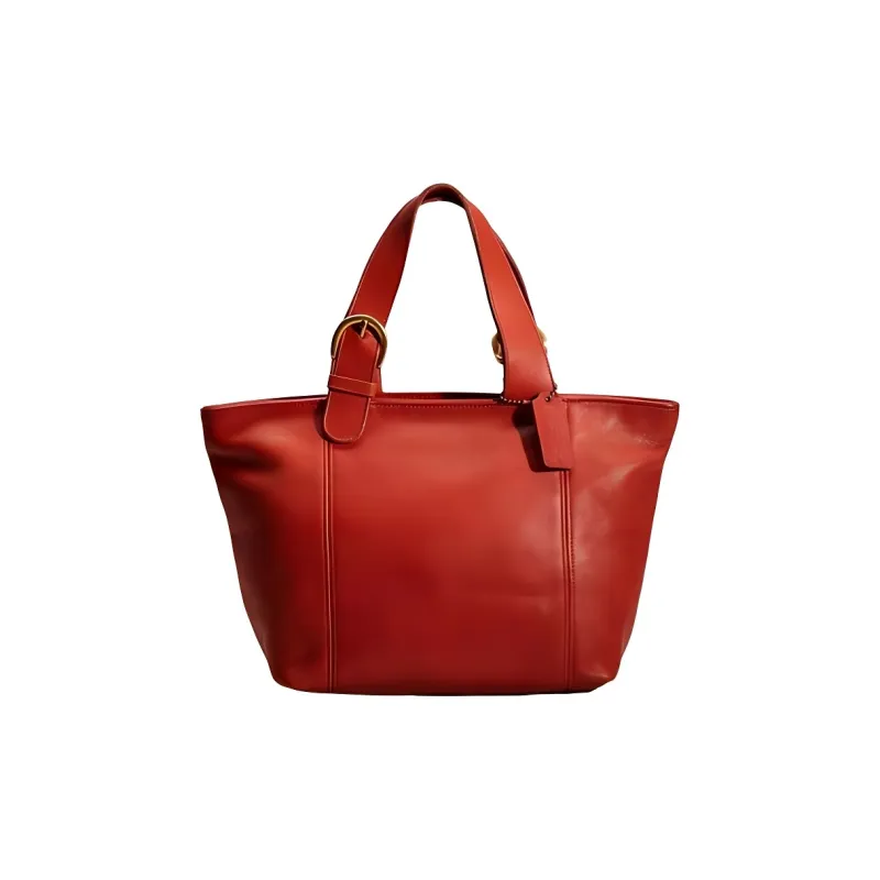 COACH Waverly Leather Handbag, Dumpling Bag, Shoulder Bag Tubas Women's Red-0