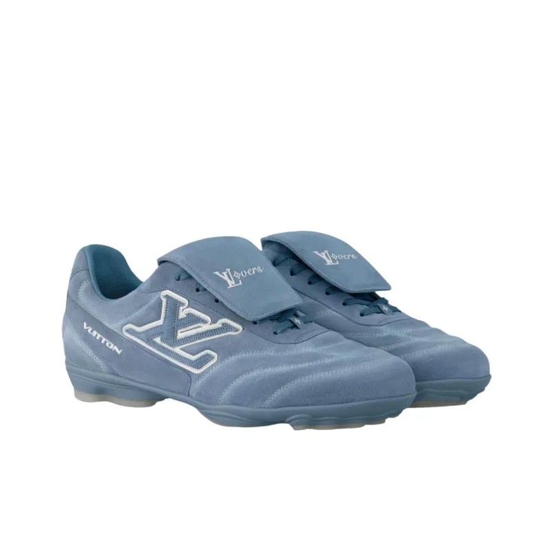 LOUIS VUITTON Footprint Soccer Low Top Casual Shoes Men's Blue-1