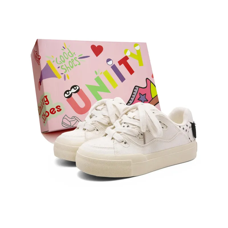UNIITY Low Top Skateboard Shoes Women's Ecru-0