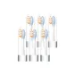 Premium Cushioning Care Toothbrush Heads with Transparent Tube, 6 Pcs