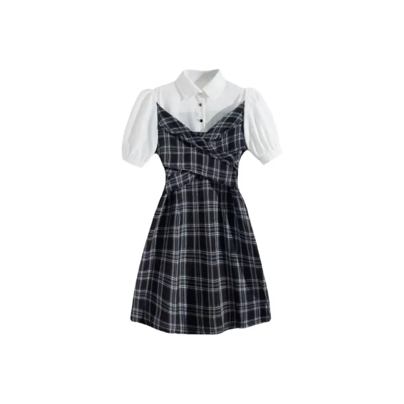 Mu Xiao Xin Short Sleeved Dress Women's-0
