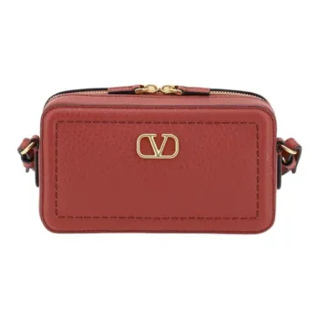 Valentino ALLTIME Calfskin Shoulder Bag Women's Red